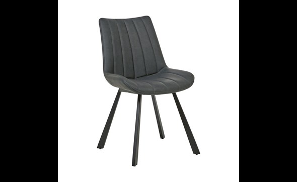 Chaise-ST1913-simili-cuir-vintage-anthracite-side-Set4-Bauwens-GBO