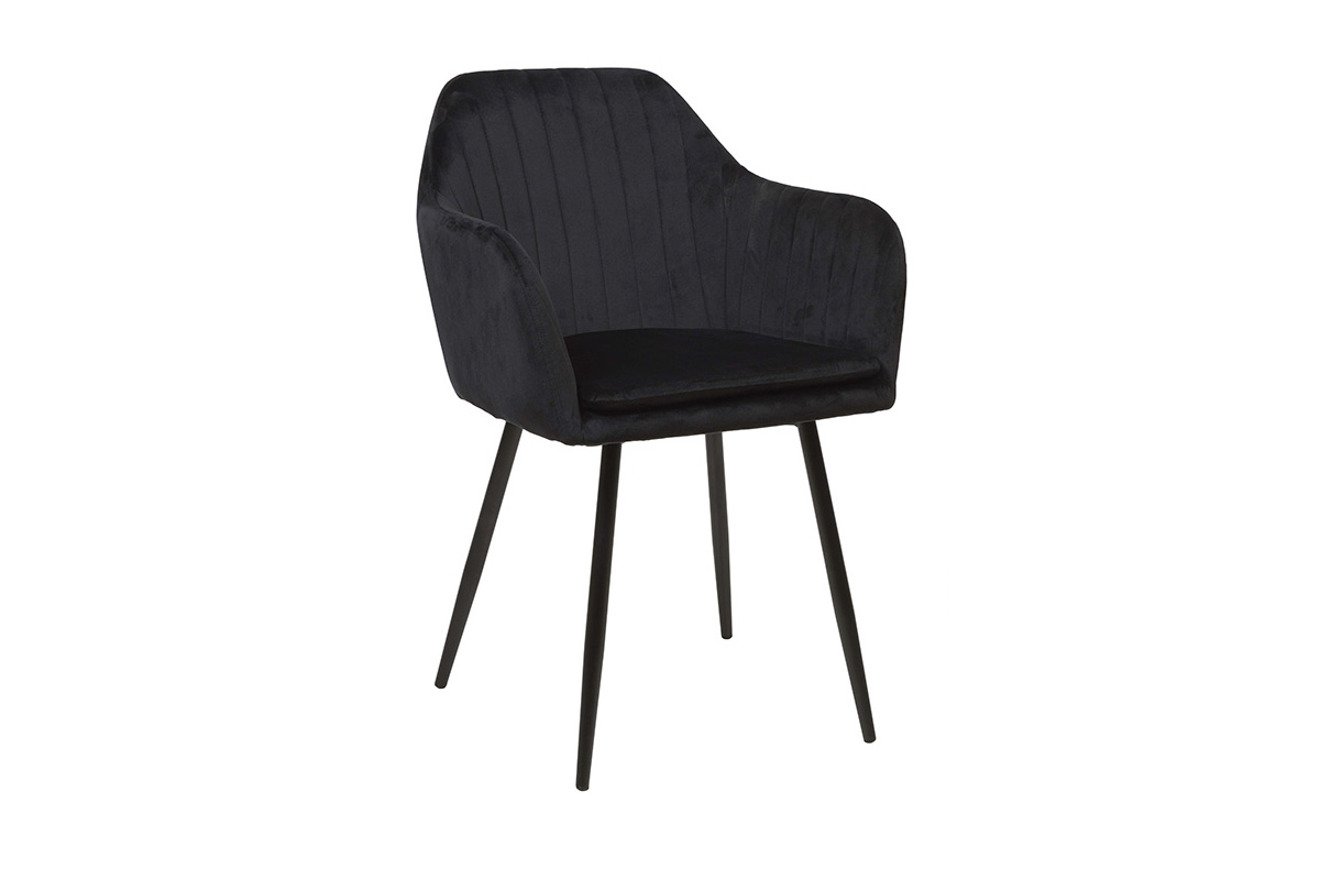 Set-2-chaises-ST2003-tissu-Noir-Bauwens