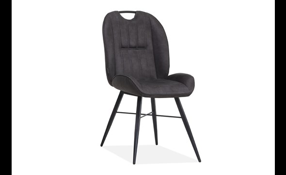 Chaise-Shelton-tissu-Luxor-anthracite-front-Maxfurn