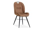 Chaise-Shelton-tissu-Luxor-cognac-front-Maxfurn