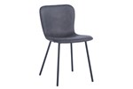 Set-4-chaises-Susan-9025-simili-cuir-gris-fonce-Rousseau