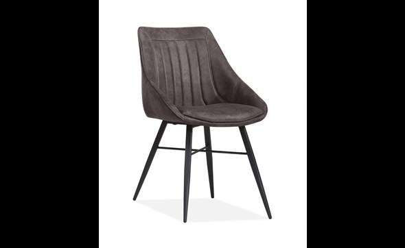 Chaise-Truffle-tissu-Softyl-anthracite-front-Maxfurn