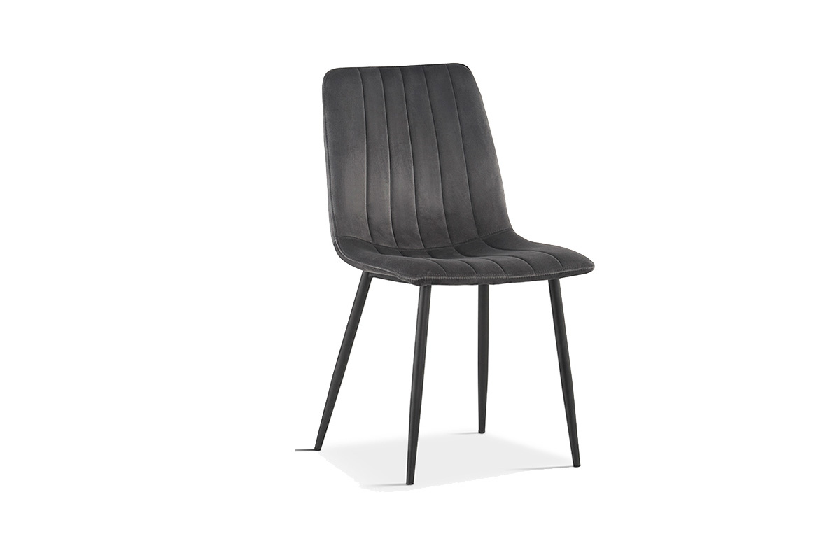 Chaise-Willis-9660-velours-gris-side-set-Rousseau
