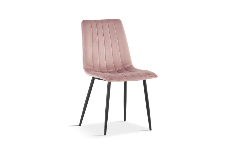 Chaise-Willis-9660-velours-rose-side-Rousseau