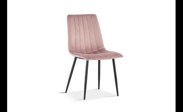 Chaise-Willis-9660-velours-rose-side-Rousseau