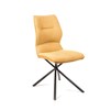 Chaise-Wish-tissu-simili-cuir-jaune-front-Comodi-Living