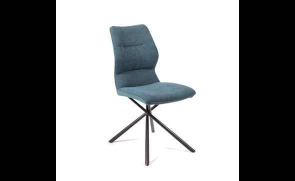 Chaise-Wish-tissu-simili-cuir-petrol-bleu-front-Comodi-Living