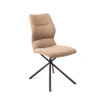 Chaise-Wish-tissu-simili-cuir-taupe-front-Comodi-Living