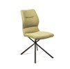 Chaise-Wish-tissu-simili-cuir-vert-front-Comodi-Living