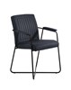 Chaise-accoudoir-Casper-simili-cuir-vintage-anthracite-Comodi-Living
