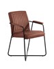 Chaise-accoudoir-Casper-simili-cuir-vintage-cognac-Comodi-Living