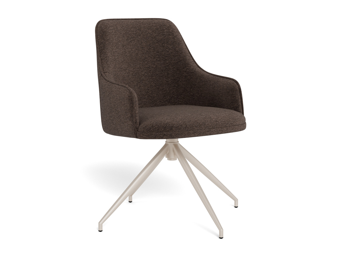Chaise-accoudoirs-Adia-tissu-apia-brown-pieds-gris-side-Actona
