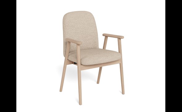 Chaise-accoudoirs-Calvin-tissu-cona-beige-pieds-chene-side-Actona