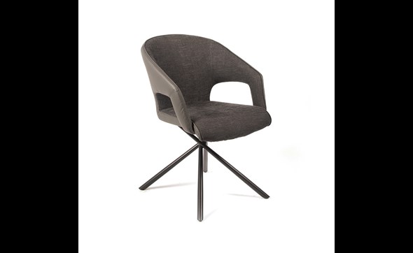 Chaise-accoudoirs-Capri-tissu-simili-cuir-anthracite-Comodi-Living