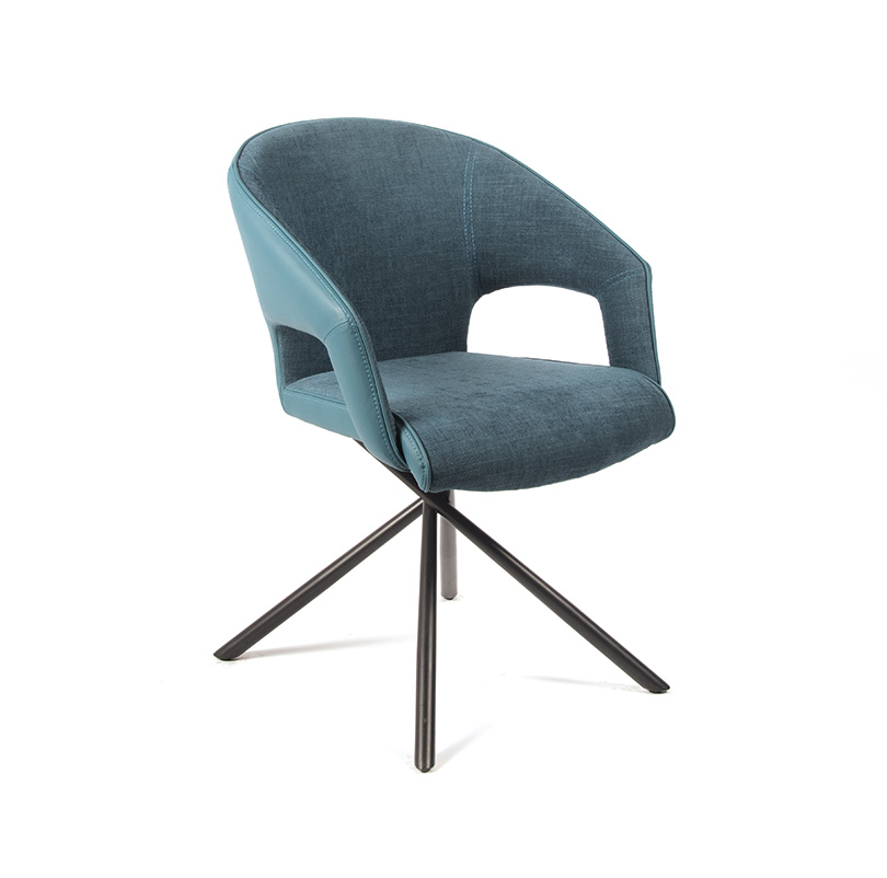 Chaise-accoudoirs-Capri-tissu-simili-cuir-petrol-Comodi-Living