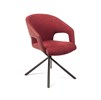 Chaise-accoudoirs-Capri-tissu-simili-cuir-rouge-Comodi-Living