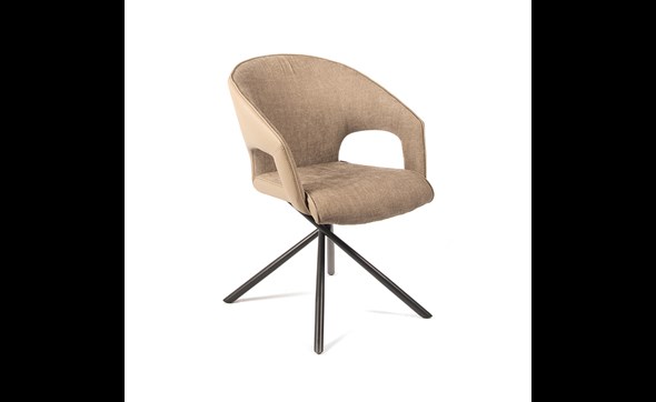 Chaise-accoudoirs-Capri-tissu-simili-cuir-taupe-Comodi-Living