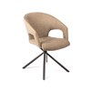 Chaise-accoudoirs-Capri-tissu-simili-cuir-taupe-Comodi-Living