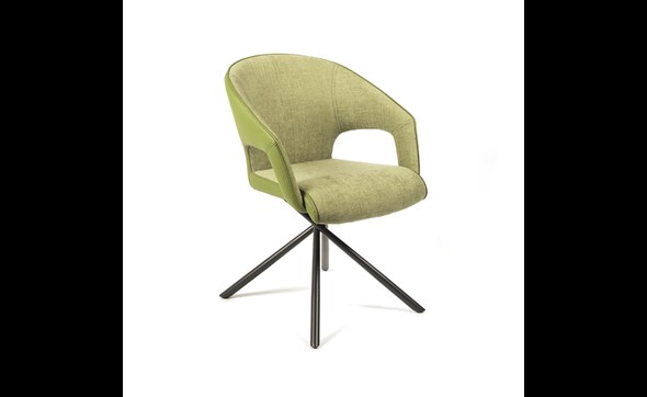 Chaise-accoudoirs-Capri-tissu-simili-cuir-vert-Comodi-Living