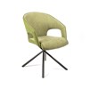 Chaise-accoudoirs-Capri-tissu-simili-cuir-vert-Comodi-Living