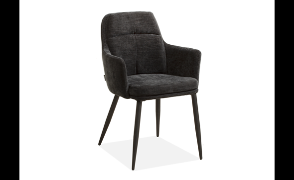 Chaise-accoudoirs-Donna-tissu-black-Maxfurn