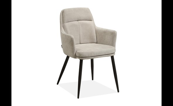 Chaise-accoudoirs-Donna-tissu-toffee-Maxfurn
