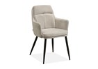 Chaise-accoudoirs-Donna-tissu-toffee-Maxfurn