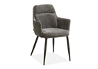 Chaise-accoudoirs-Donna-tissu-toffee-ash-Maxfurn
