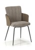 Chaise-accoudoirs-Olympic-tissu-simili-cuir-beige-Comodi-Living
