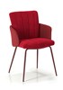 Chaise-accoudoirs-Olympic-tissu-simili-cuir-rouge-Comodi-Living