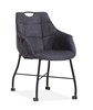 Chaise-accoudoirs-Promise-tissu-Luxor-anthracite-front-Maxfurn