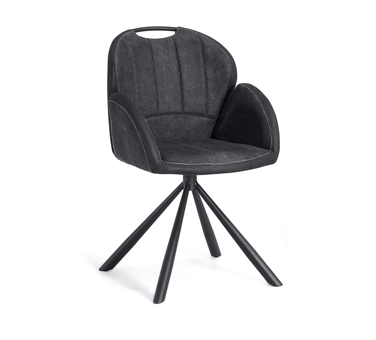 Chaise-accoudoirs-Sirius-tissu-Brave-anthracite-Comodi-living