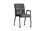 Chaise-accoudoirs-Tyrza-tissu-Luxor-anthracite-roulettes-front-Maxfurn