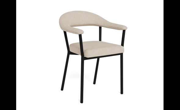 Chaise-accoudoirs-Vivi-tissu-sable-side-Actona