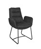 Chaise-accoudoirs-tabouret-Liv-tissu-Cowboy-anthracite-Comodi-Living