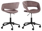 Chaise-bureau-Grace-88763-tissu-dusty-rose--pied-metal-noir-roulettes-01-Actona
