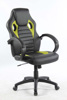 Chaise-bureau-Pilot-simili-cuir-noir-vert-gauche-A.L.kids