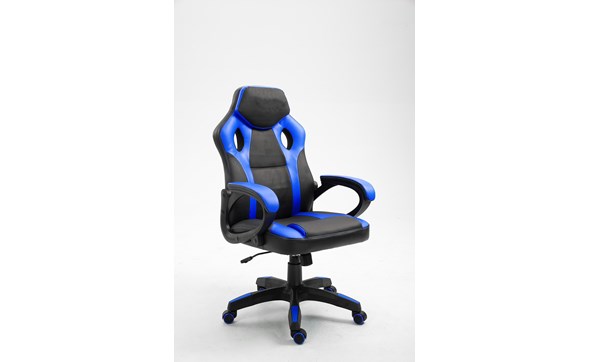 Chaise-bureau-gaming-Spike-9810-2-simili-cuir-bleu-fonce-noir-01-Rousseau