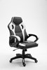 Chaise-bureau-gaming-Spike-9810-4-simili-cuir-blanc-noir-01-Rousseau