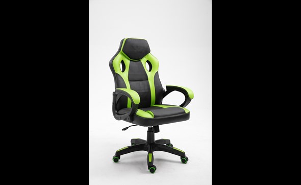 Chaise-bureau-gaming-Spike-9810-5-simili-cuir-vert-noir-01-Rousseau