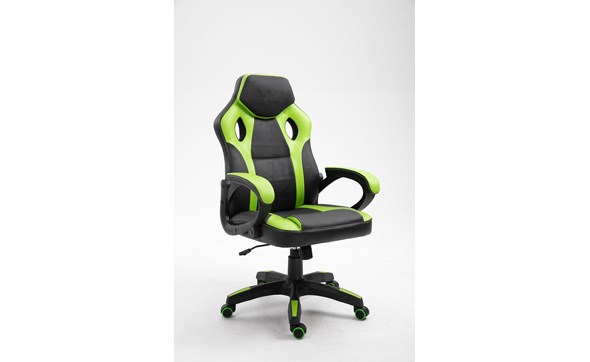 Chaise-bureau-gaming-Spike-9810-5-simili-cuir-vert-noir-01-Rousseau