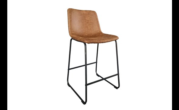 Chaise-comptoir-Mancia-ployster-cognac-pieds-metal-4-Rousseau