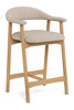 Chaise-de-bar-Addi-tissu-caso-sable-4-pieds-hevea-laque-side-Actona