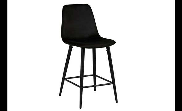 Chaise-de-bar-Boy-5545-2-velours-noir-pieds-noirs-01-Rousseau