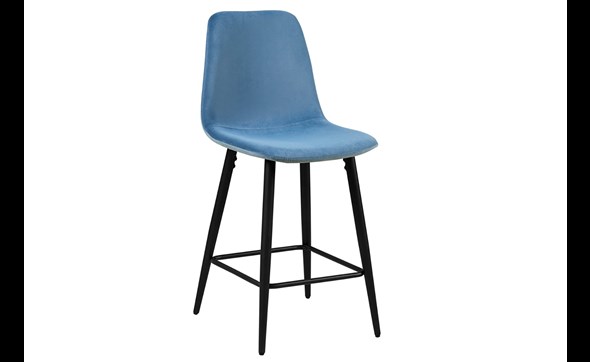 Chaise-de-bar-Boy-5545-6-velours-bleu-clair-pieds-noirs-01-Rousseau