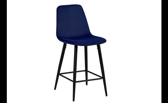 Chaise-de-bar-Boy-5545-7-velours-bleu-fonce-pieds-noirs-01-Rousseau
