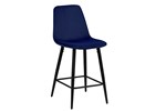 Chaise-de-bar-Boy-5545-7-velours-bleu-fonce-pieds-noirs-01-Rousseau