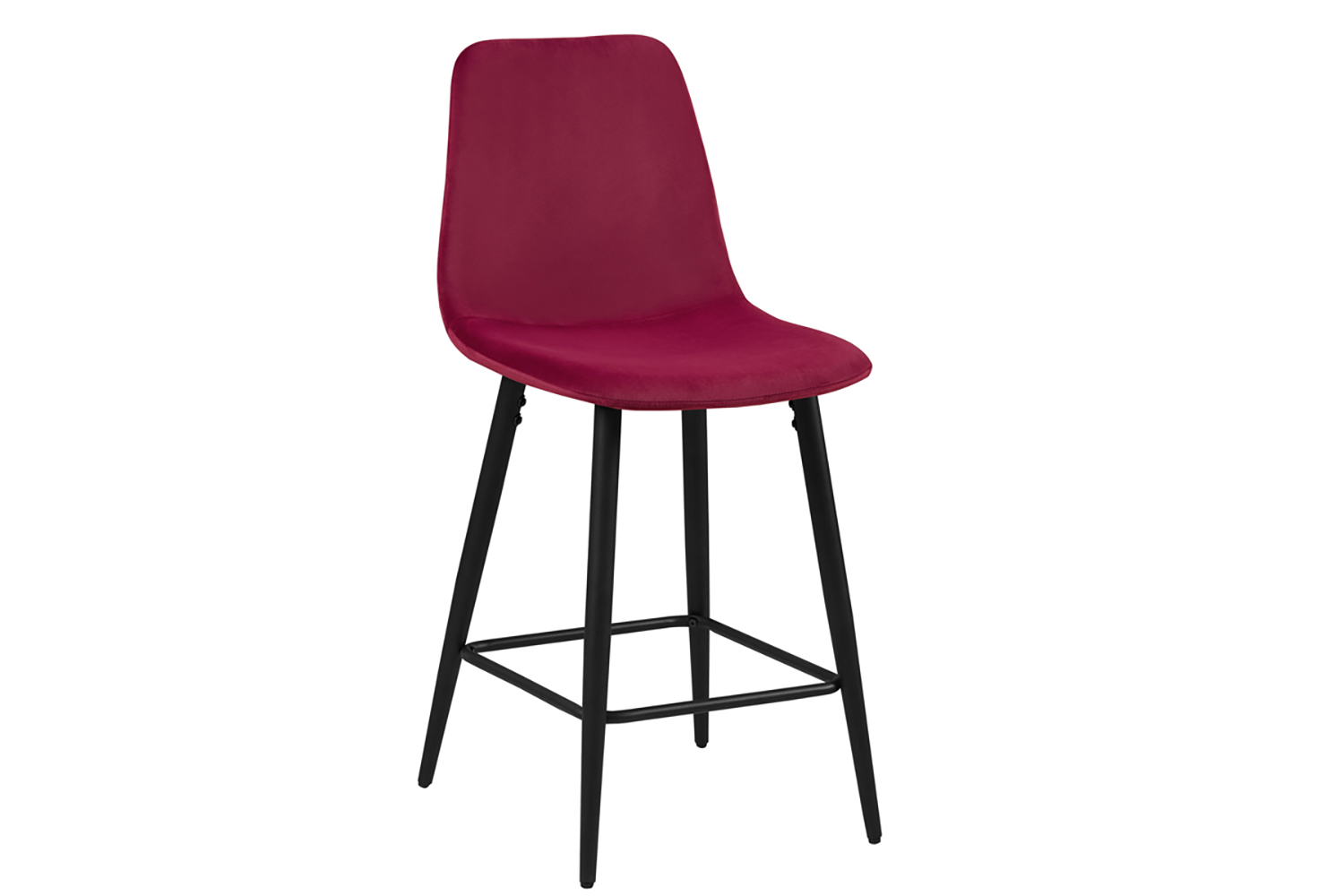 Chaise-de-bar-Boy-5545-8-velours-bordeau-pieds-noirs-01-Rousseau