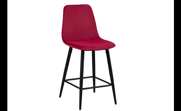 Chaise-de-bar-Boy-5545-8-velours-bordeau-pieds-noirs-01-Rousseau