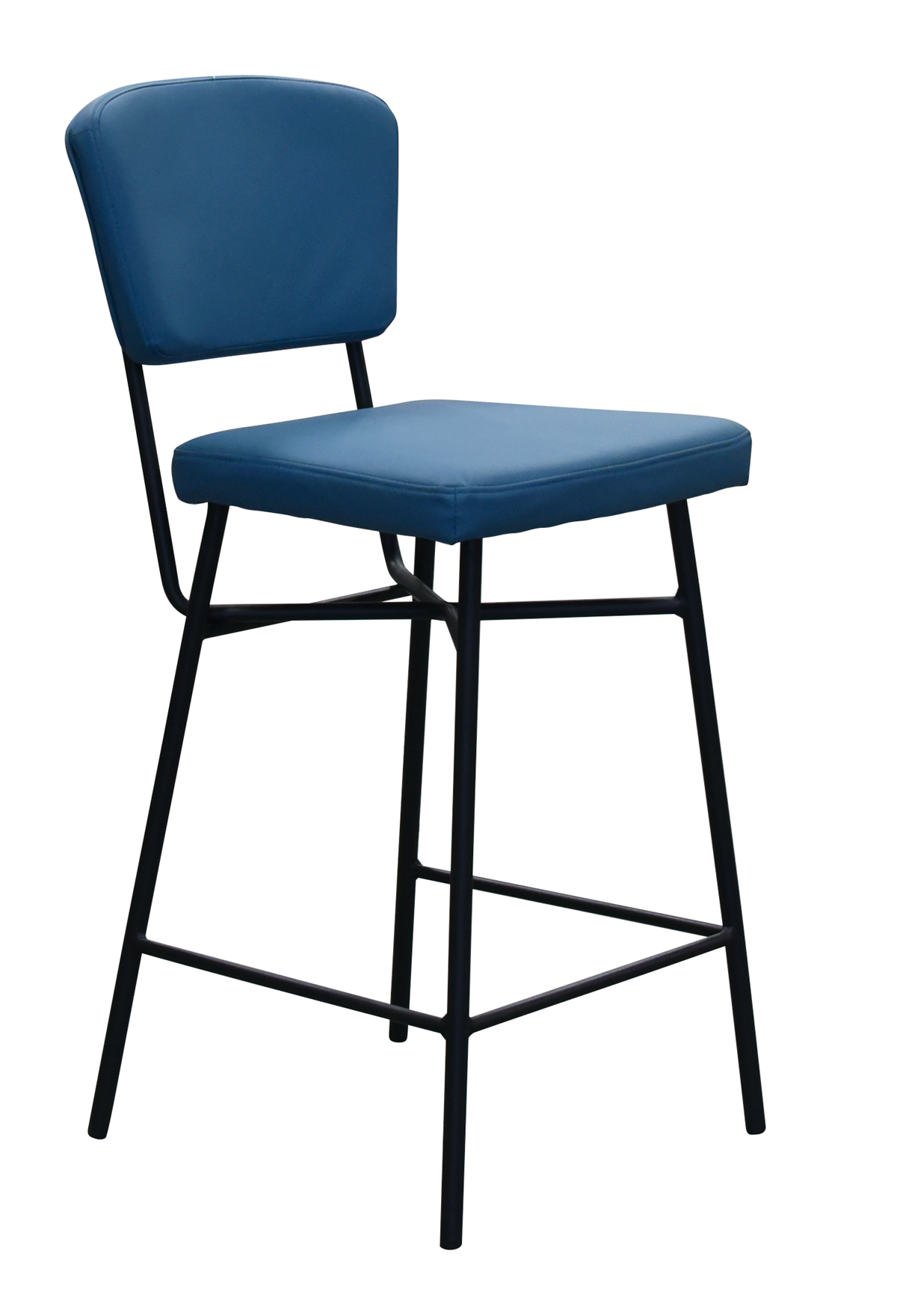 Tabouret de Bureau ATLAS CUIR, Bleu 